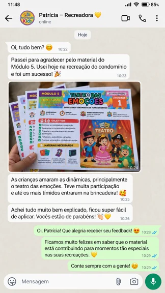 Depoimento de recreador 1