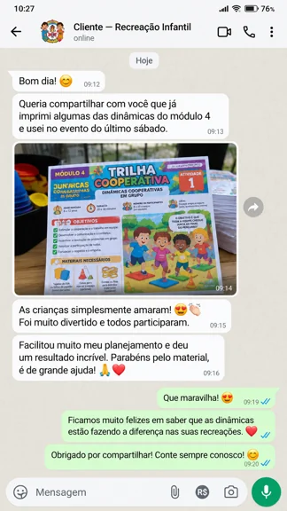 Depoimento de recreador 4